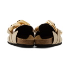 JW Anderson Beige Suede Curb Chain Slippers