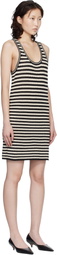 ANINE BING Black & Off-White Arie Minidress