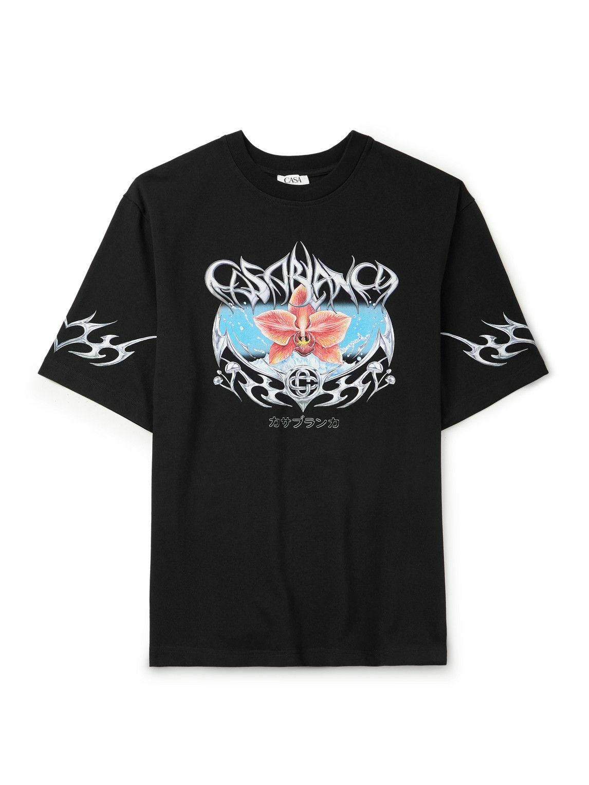 Casablanca Montagne Logo-print Cotton T-shirt White Casablanca