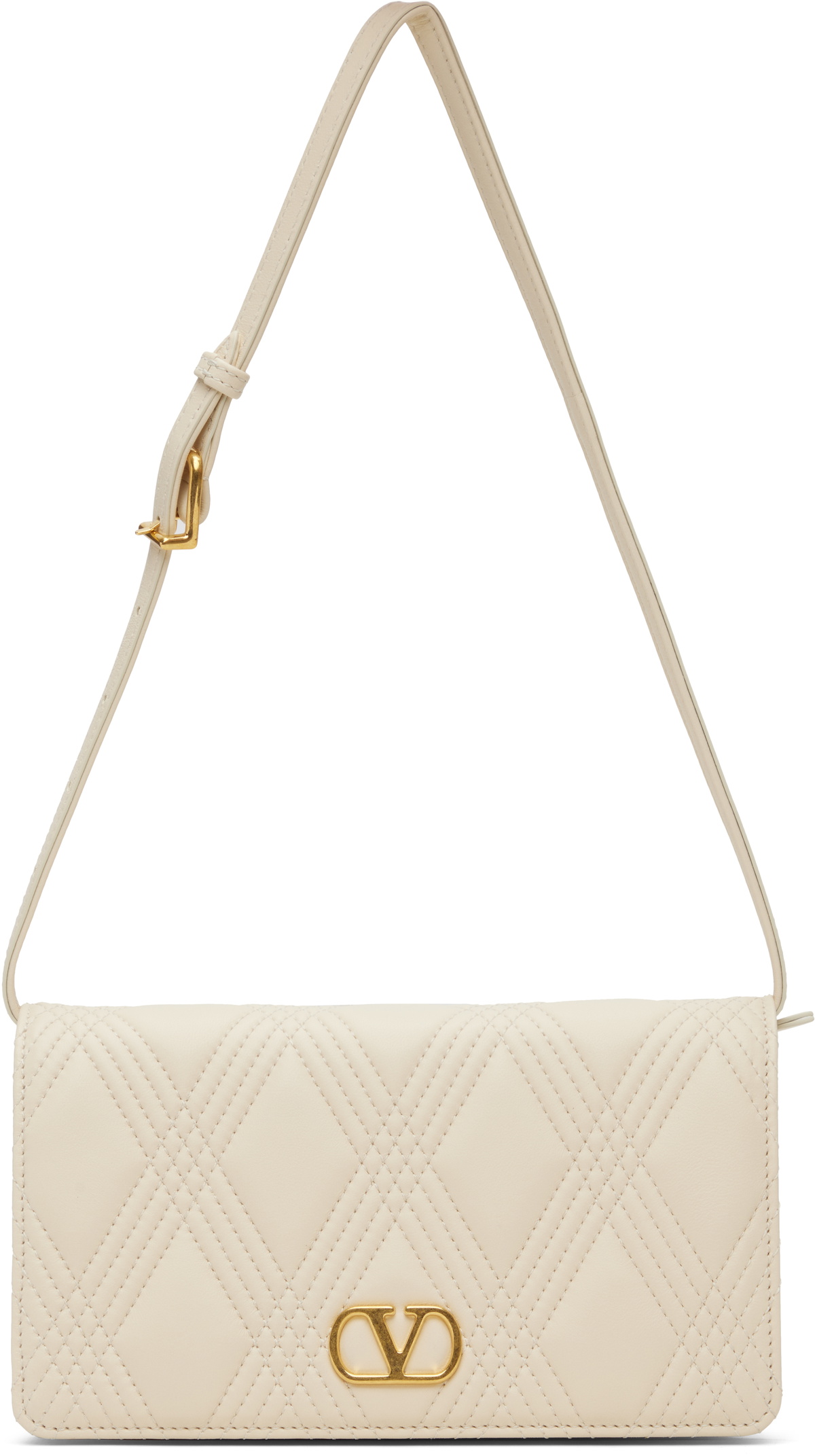 Valentino Garavani Off-White Quiltie 67 Mini Bag Valentino Garavani