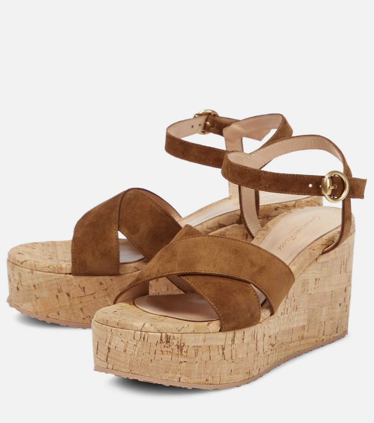 Gianvito Rossi Suede wedge sandals