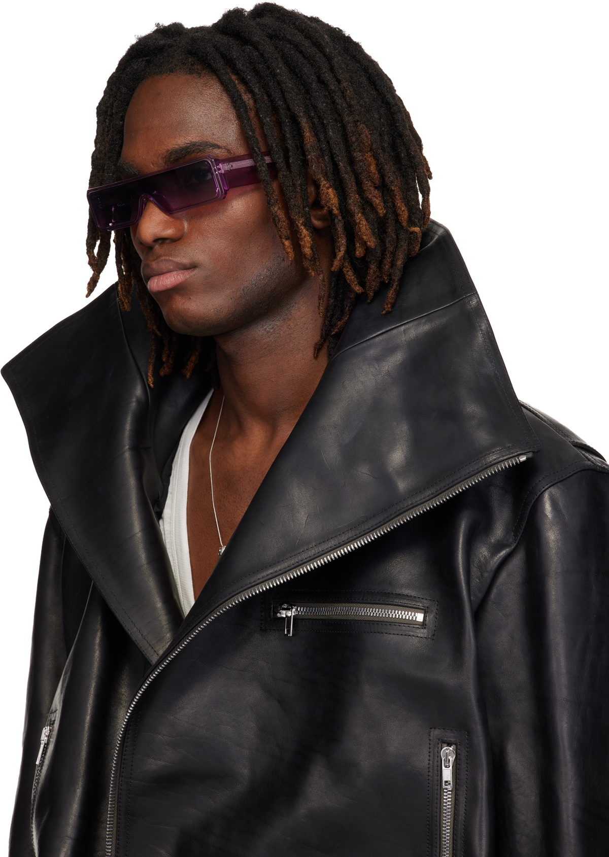 Rick Owens Purple Geth Sunglasses