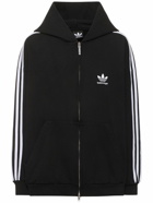 BALENCIAGA - Adidas Small Fit Zip-up Cotton Hoodie