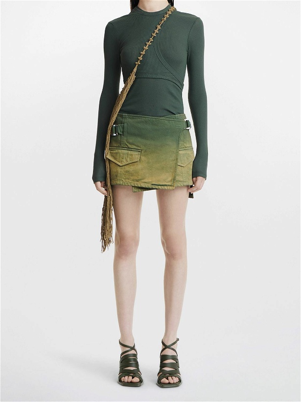 Photo: DION LEE - Faded Denim Mini Wrap Skirt