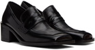 DRAE Black Wrinkle-Effect Loafers