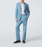 Dunhill Pleated straight cotton suit pants