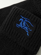 Burberry - Logo-Embroidered Cashmere-Blend Gloves - Black
