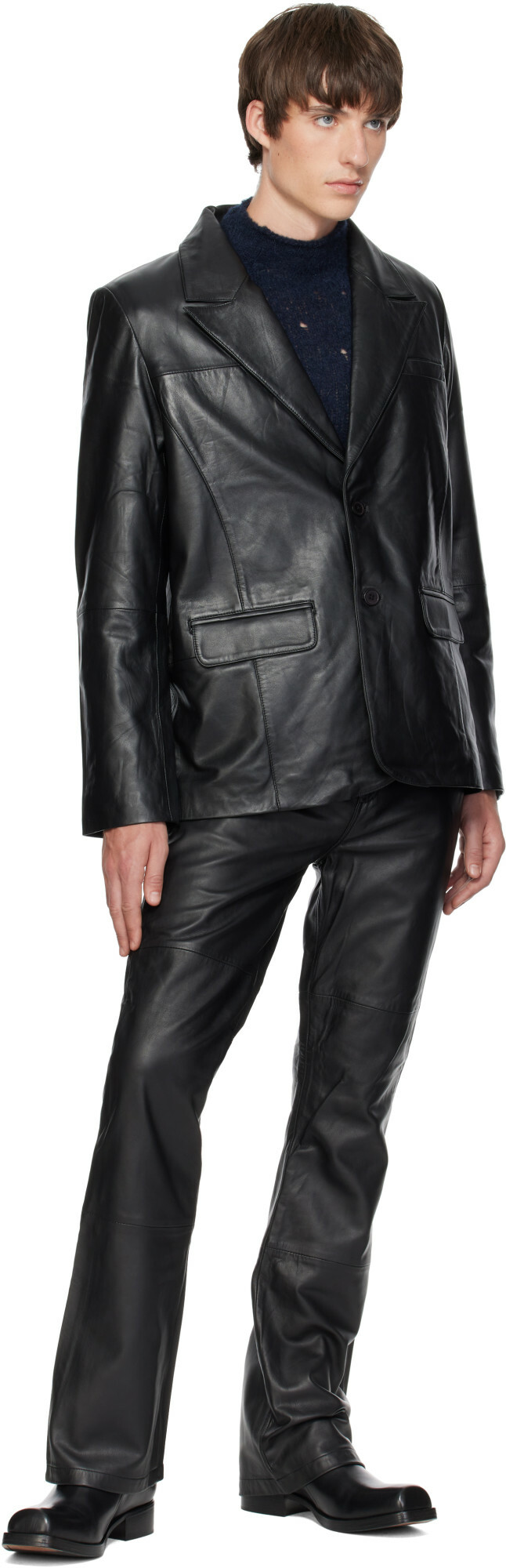 Deadwood Black Stanley Leather Blazer