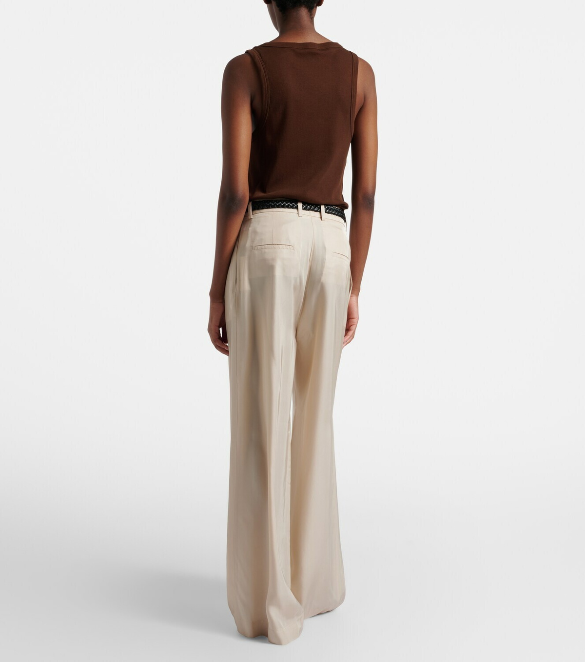 The Frankie Shop Marfa pleated twill wide-leg pants