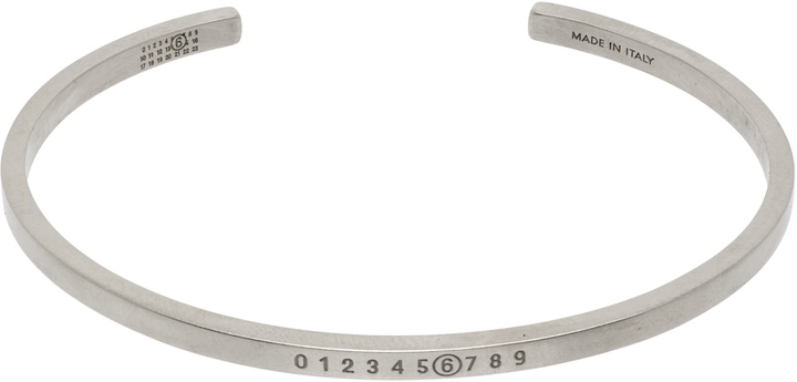 Photo: MM6 Maison Margiela Numeric Minimal Signature Cuff Bracelet