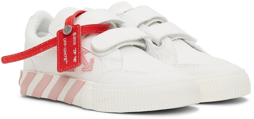 Off-White Kids Vulcanized Leather-trimmed Canvas Sneakers - Boys - White Shoes - It 32