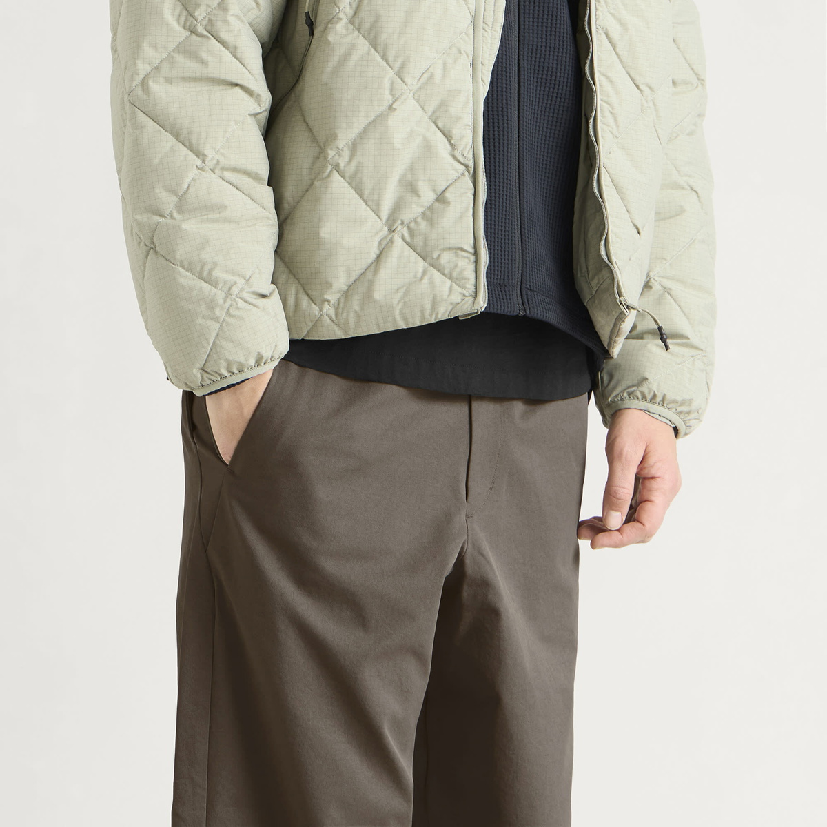 Goldwin Men's Baggy Straight Pants in Sand Land