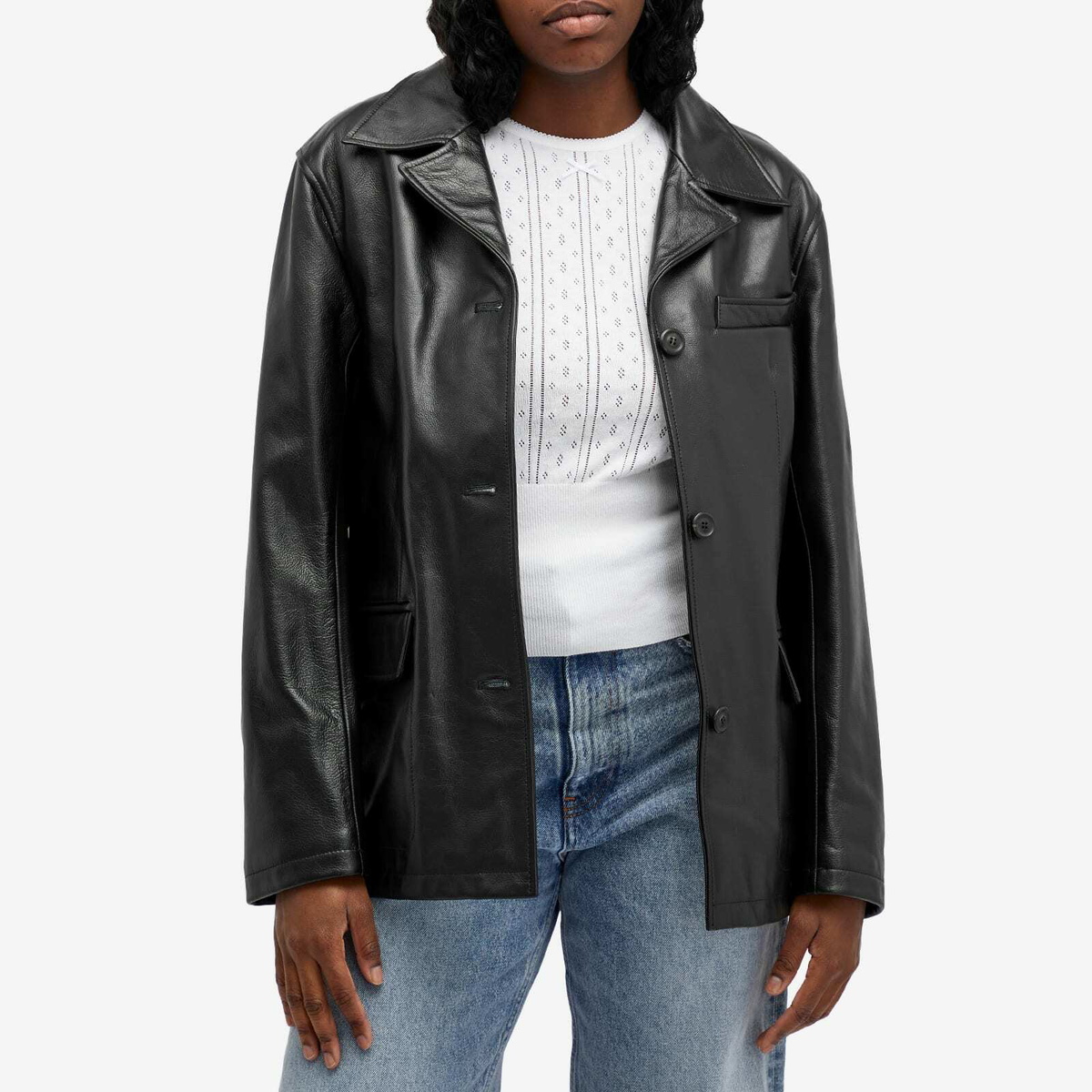 Leather Jacket Men's Black Blazer Jacket Uk Men's Black 100