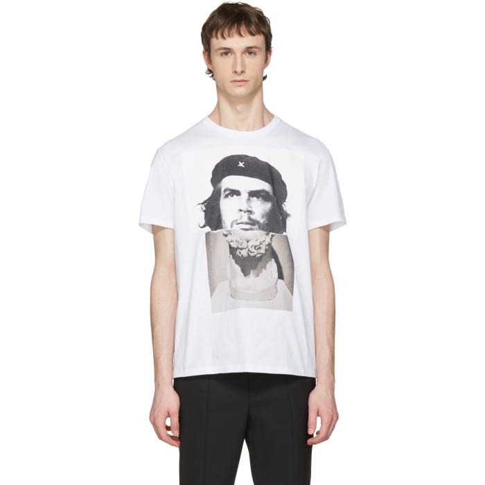 Photo: Neil Barrett White Hybrid Marble Guevara T-Shirt