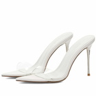 Femme LA Women's Azucar Slip On Heel in Ghost White Clear