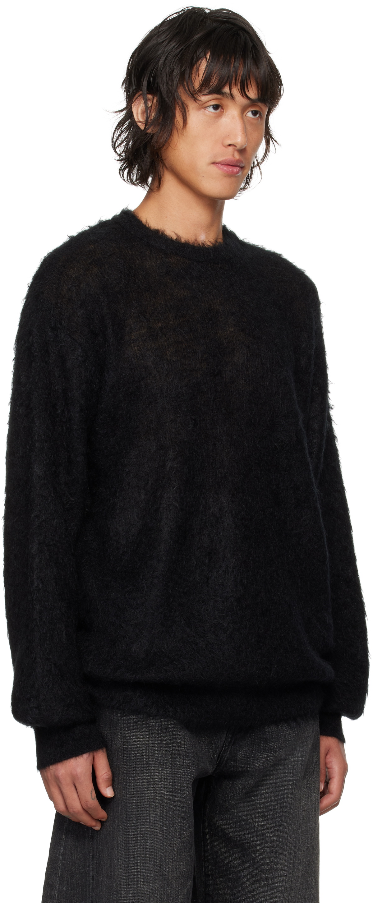 stein Black Kid Mohair Sweater Steinhausen