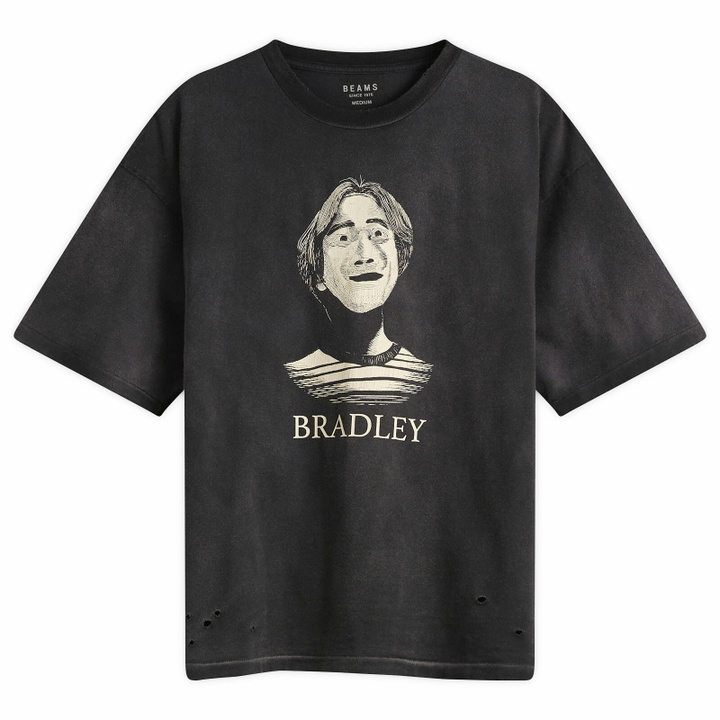 Photo: BEAMS Men's Portrait T-Shirt in Fade Black