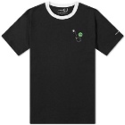 Fred Perry x Raf Simons Contrast Rib T-Shirt in Black