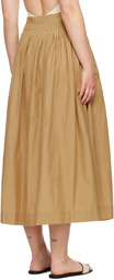 Loulou Studio Tan Artemis Maxi Skirt