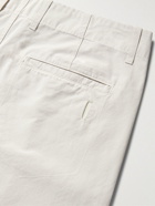 Folk - Assembly Tapered Pleated Cotton-Canvas Trousers - Neutrals