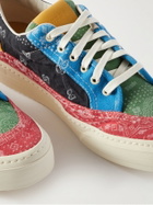 Rhude - V2 Colour-Block Bandana-Print Canvas Sneakers - Black