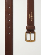 POLO RALPH LAUREN - Logo-Debossed Leather Belt - Brown