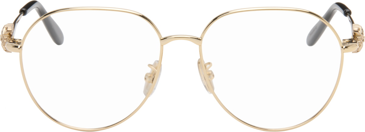 LOEWE Gold Anagram Aviator Glasses