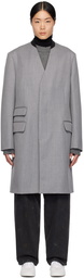 Maison Margiela Gray Collarless Coat