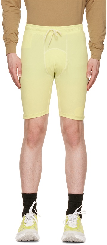 Photo: Our Legacy SSENSE Exclusive Yellow Our Legacy WORKSHOP Running Tight Shorts