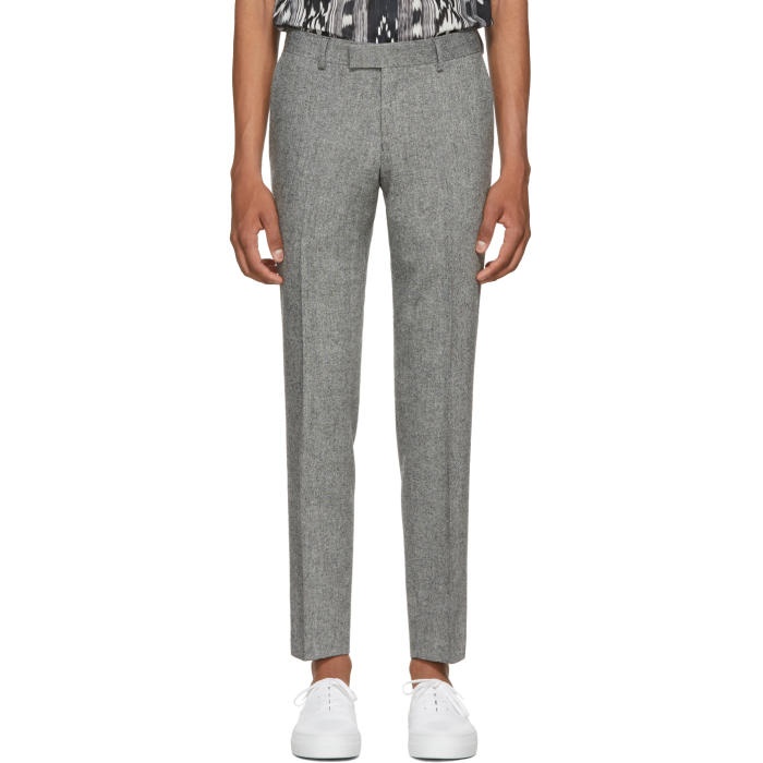 Photo: Tiger of Sweden Grey Wool Gordon Trousers 