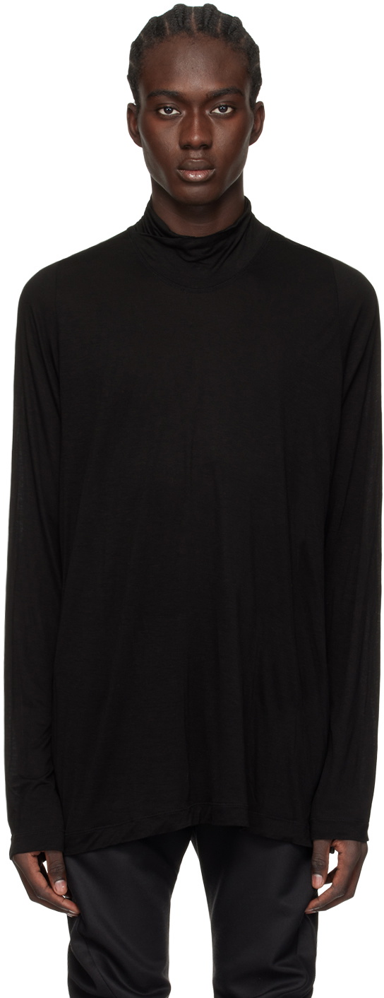 Julius Black Semi-Sheer Turtleneck Julius