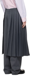 Charles Jeffrey LOVERBOY Gray Long Wide Leg Skouser Trousers