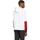 Moncler White All-Over Logo Hoodie