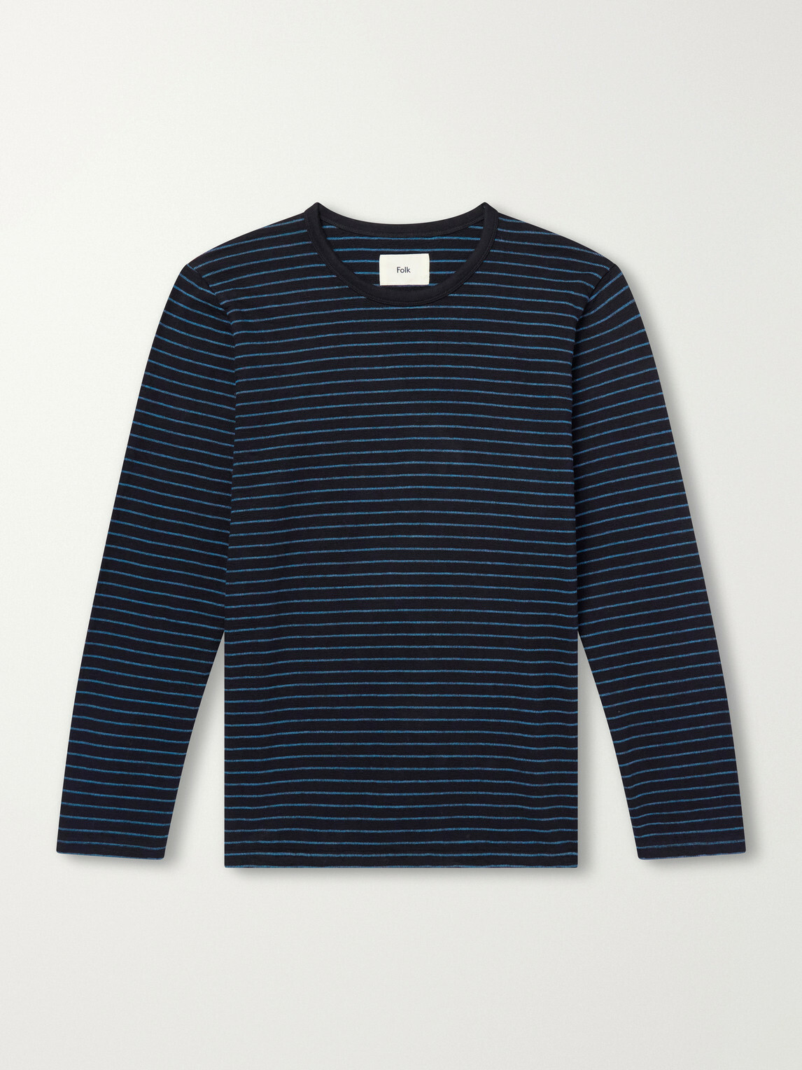 Folk - Striped Cotton T-Shirt - Black
