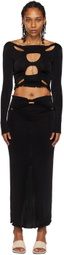TYRELL SSENSE Exclusive Black Top & Maxi Skirt Set