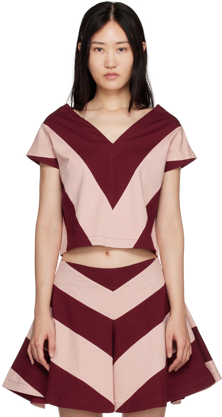 Rose Murdoch Burgundy & Pink Jack Top