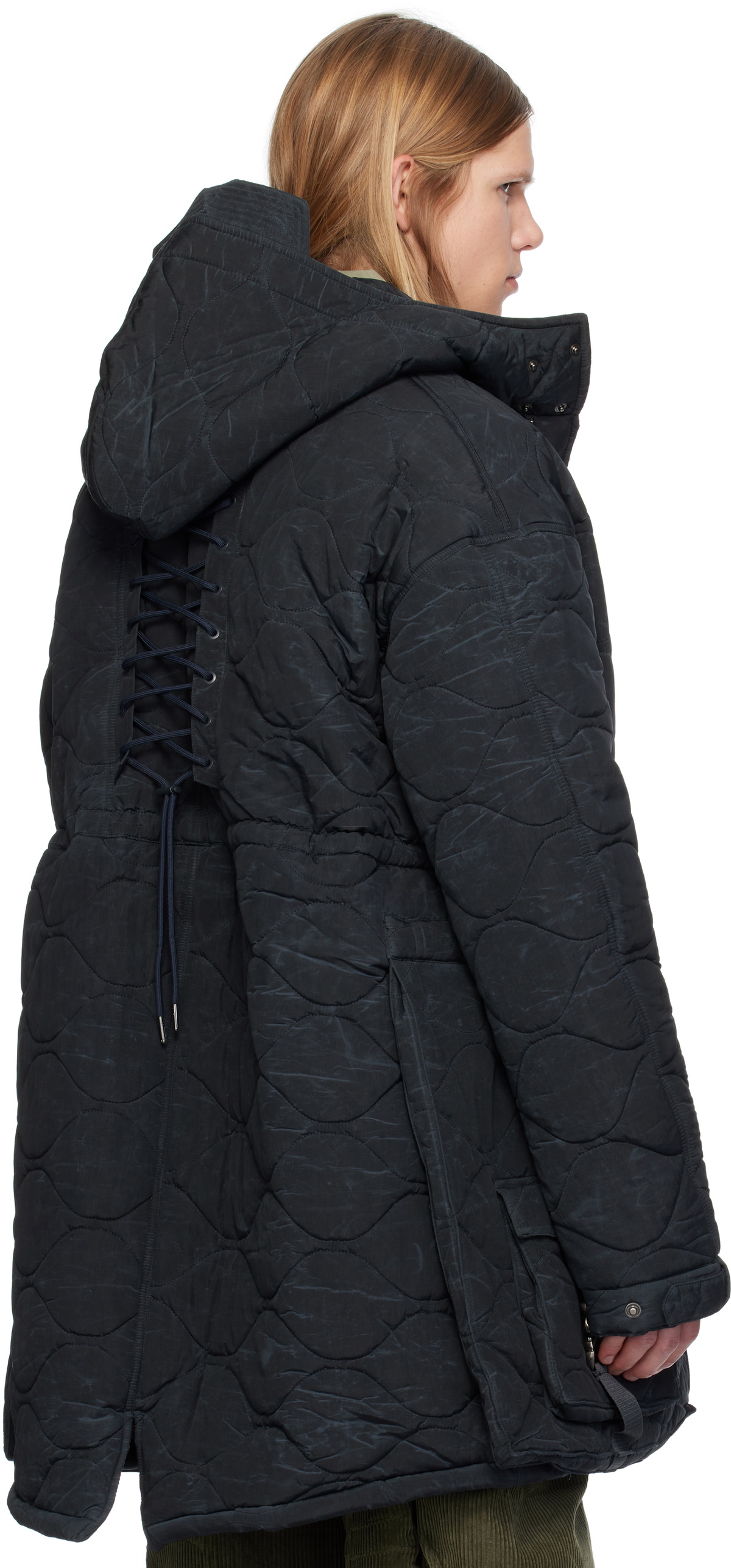 Andersson Bell Black Lace-Up Fishtail Parka Andersson Bell
