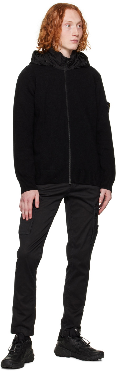 Stone Island Black Two-Way Zip Sweater Stone Island Stone Island Black Two-Way Zip Sweater Stone Island