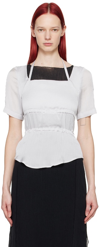Photo: Youth Gray Halter Strap Blouse