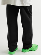 Balenciaga - Straight-Leg Logo-Print Cotton-Jersey Sweatpants - Black