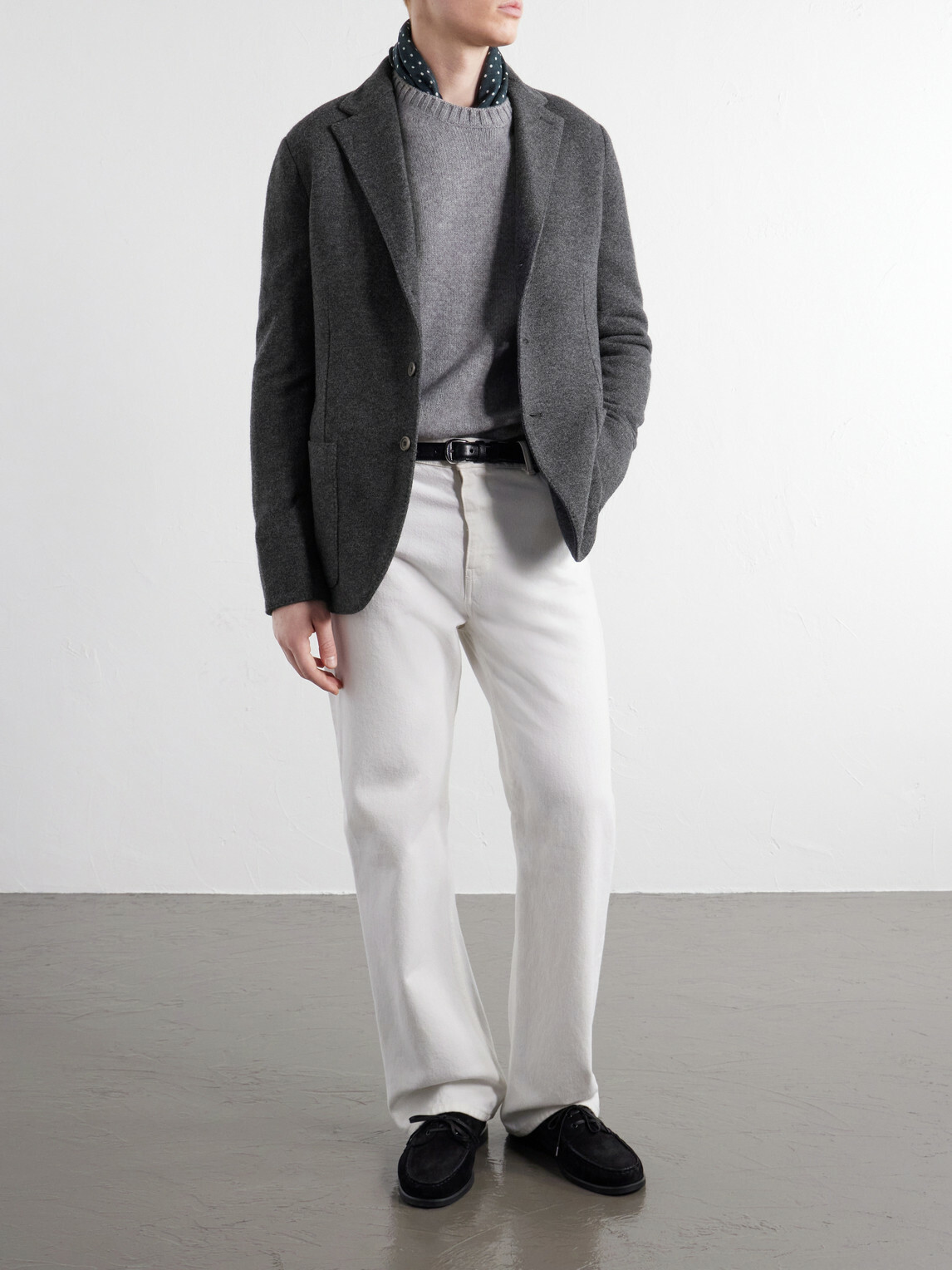 Anderson & Sheppard - Unstructured Wool and Cashmere-Blend Blazer - Gray