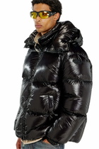 Diesel Down puffer jacket with detachable hood - Winter Jackets Mens in Black