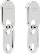 Acne Studios Silver Chain Lock Earrings