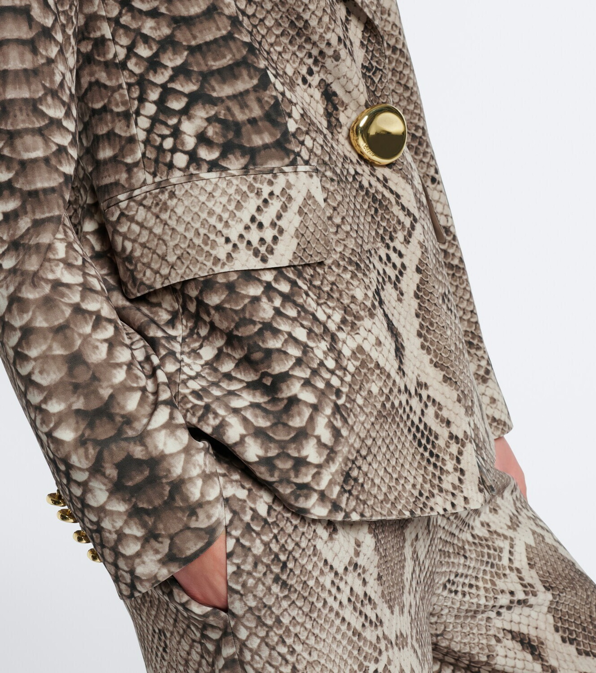 Joseph Birch snake-print satin twill blazer