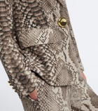 Joseph Birch snake-print satin twill blazer