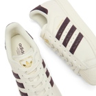 Adidas Superstar II Sneaker in Off White/Maroon/Gold Met