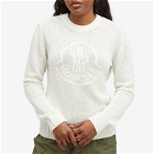 Moncler Women's Logo Sweatshirt in White