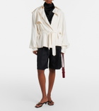 The Frankie Shop Elva cropped trench coat