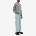 Acne Studios Men's Kalon New Face Crew Knit in Grey Melange