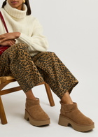 Ugg Classic Ultra Mini New Heights Suede Ankle Boots Tan